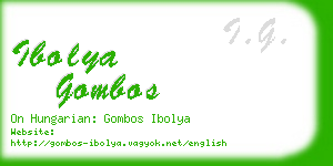 ibolya gombos business card